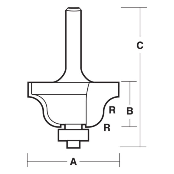Router Bit Roman Ogee 38.10mm (1/4) - Image 3