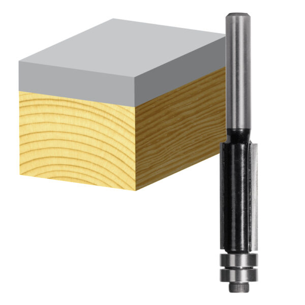 Trim Bit Flush 12.7mm TCT, 2 Flute 1/2 Shank
