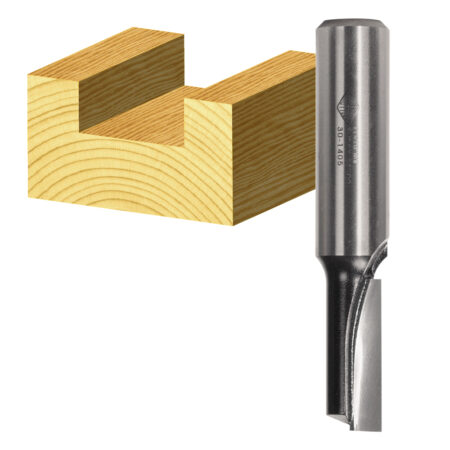 Straight Bit 13mm TCT, 2 Flute 1/2 Shank